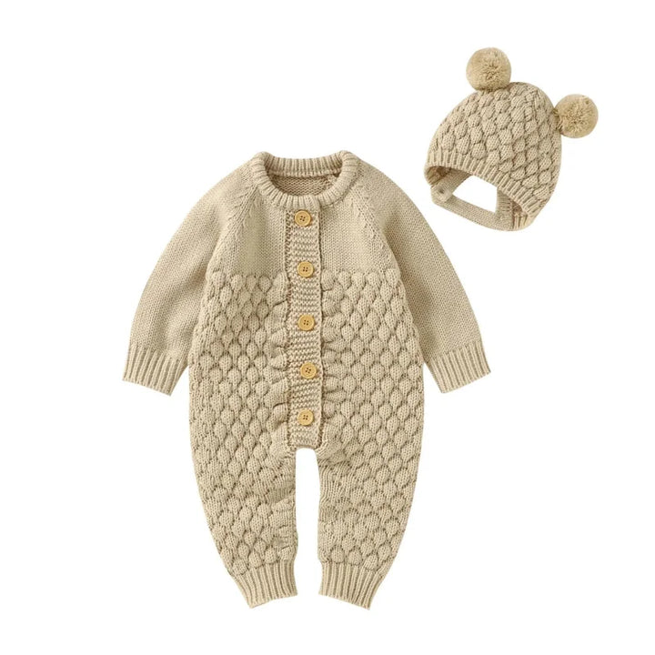 Macacão com Touca Luxuosa de Tricot Ama Mamma - Ama Mamma