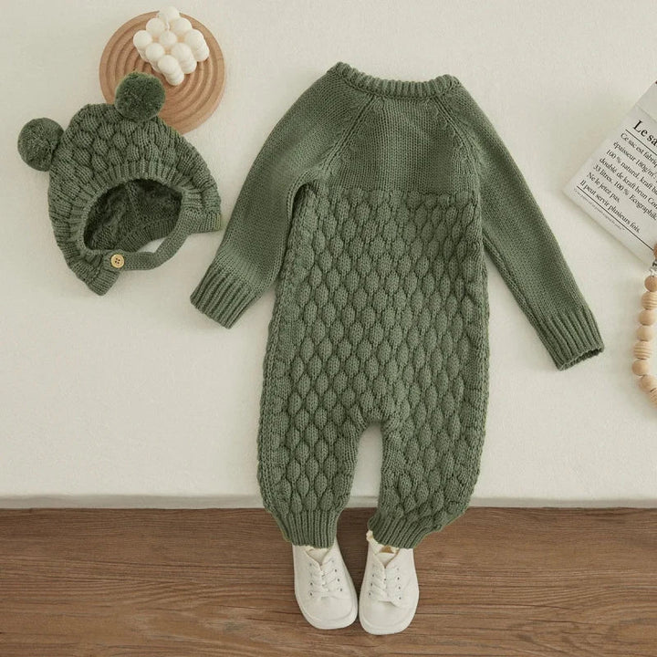 Macacão com Touca Luxuosa de Tricot Ama Mamma - Ama Mamma