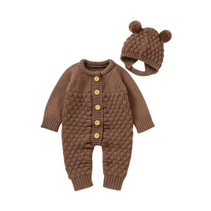 Macacão com Touca Luxuosa de Tricot Ama Mamma - Ama Mamma