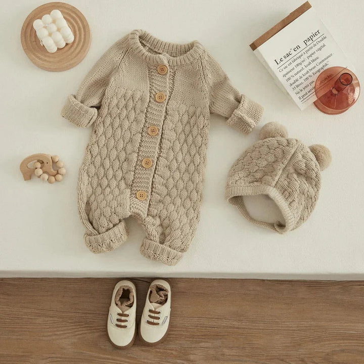 Macacão com Touca Luxuosa de Tricot Ama Mamma - Ama Mamma