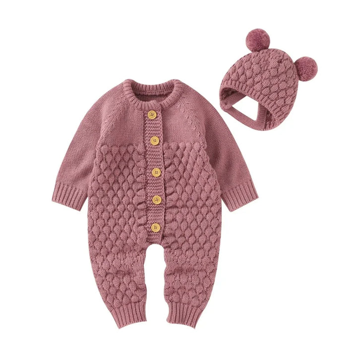 Macacão com Touca Luxuosa de Tricot Ama Mamma - Ama Mamma