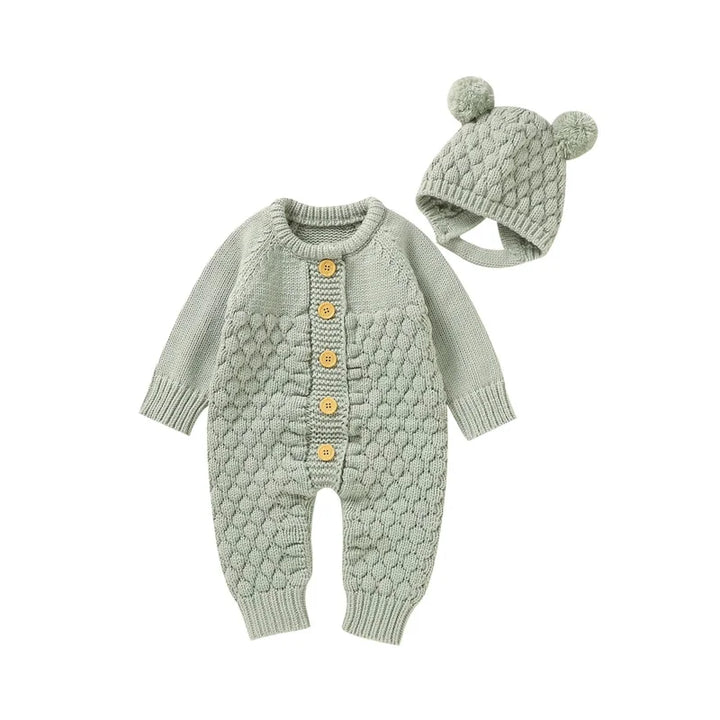 Macacão com Touca Luxuosa de Tricot Ama Mamma - Ama Mamma