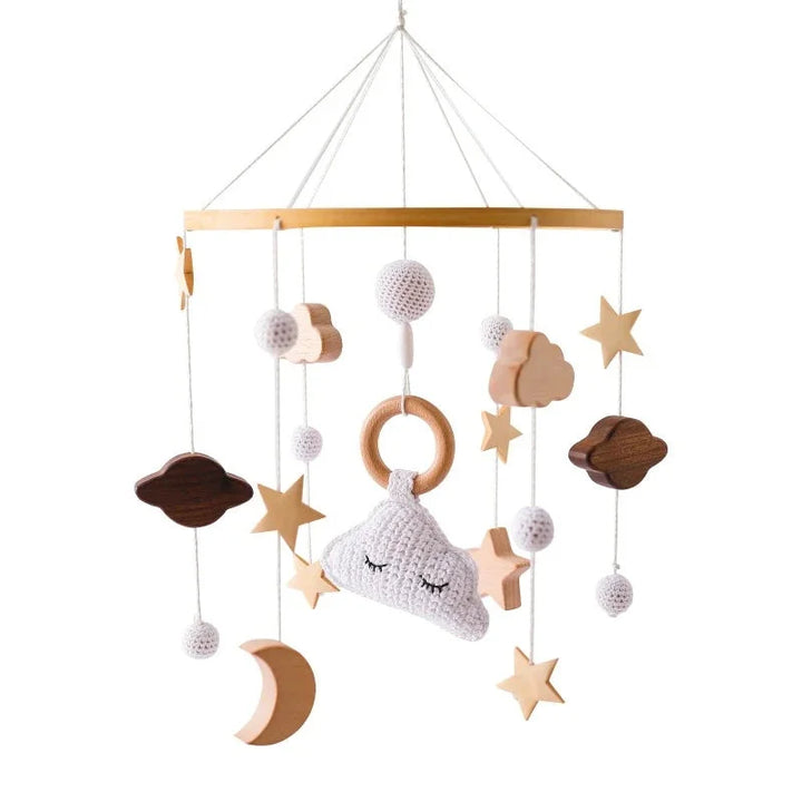 Mobile de Berço Estimulante com Chocalhos e Suporte de Madeira Ama Mamma - Ama Mamma