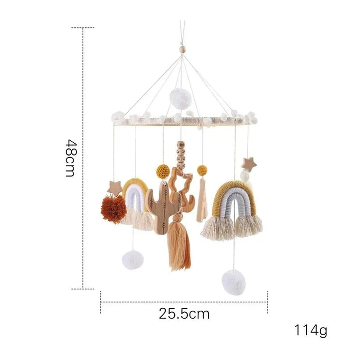 Mobile de Berço Estimulante com Chocalhos e Suporte de Madeira Ama Mamma - Ama Mamma