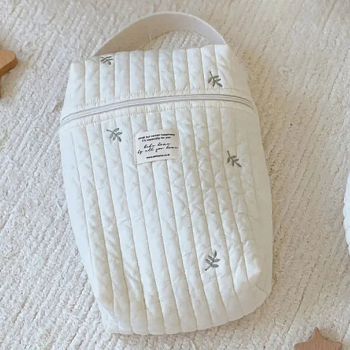Necessaire de Algodão Bordada Monalisa Estilo Hobo Ama Mamma - Ama Mamma