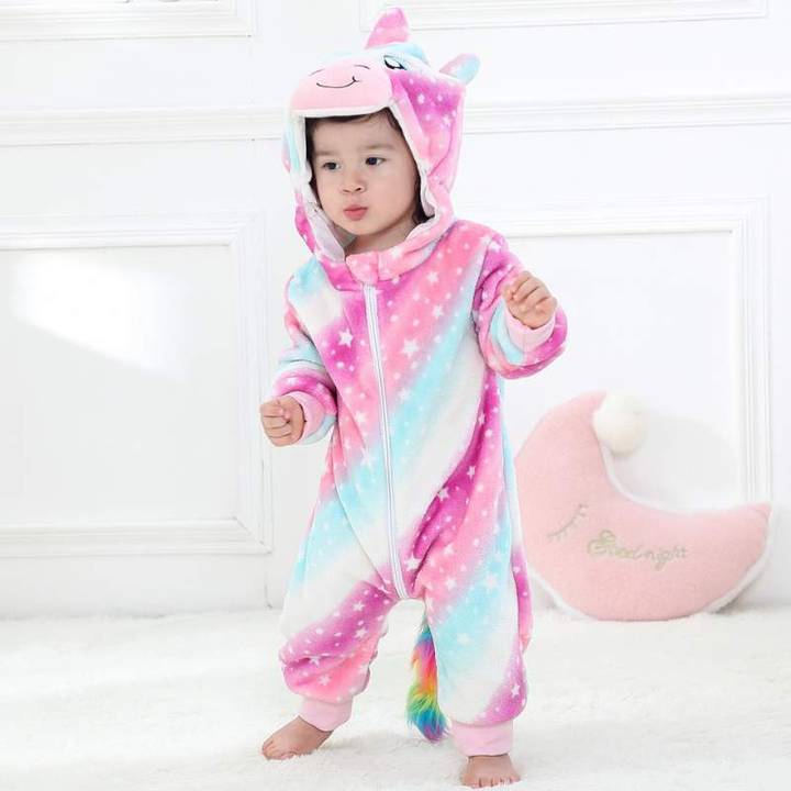 Pijama-Fantasia de Bichinhos de Plush para Bebês c/ Capuz - Ama Mamma