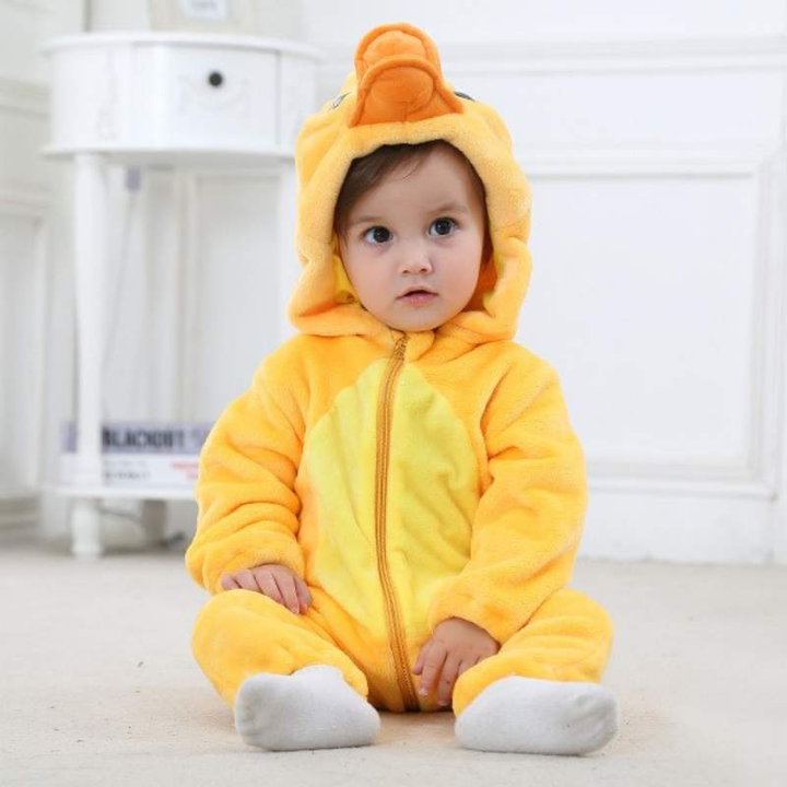 Pijama-Fantasia de Bichinhos de Plush para Bebês c/ Capuz - Ama Mamma