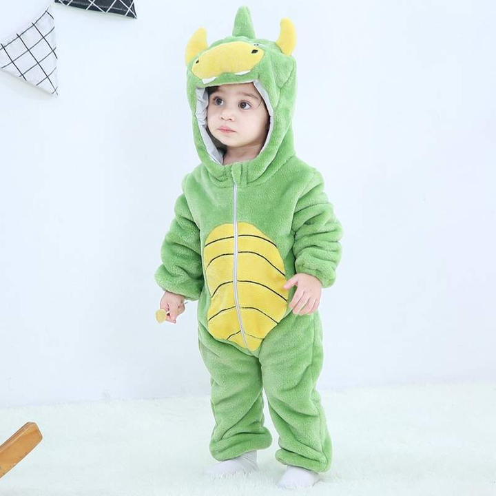 Pijama-Fantasia de Bichinhos de Plush para Bebês c/ Capuz - Ama Mamma
