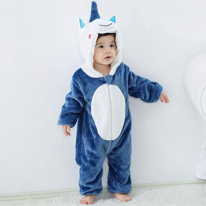 Pijama-Fantasia de Bichinhos de Plush para Bebês c/ Capuz - Ama Mamma