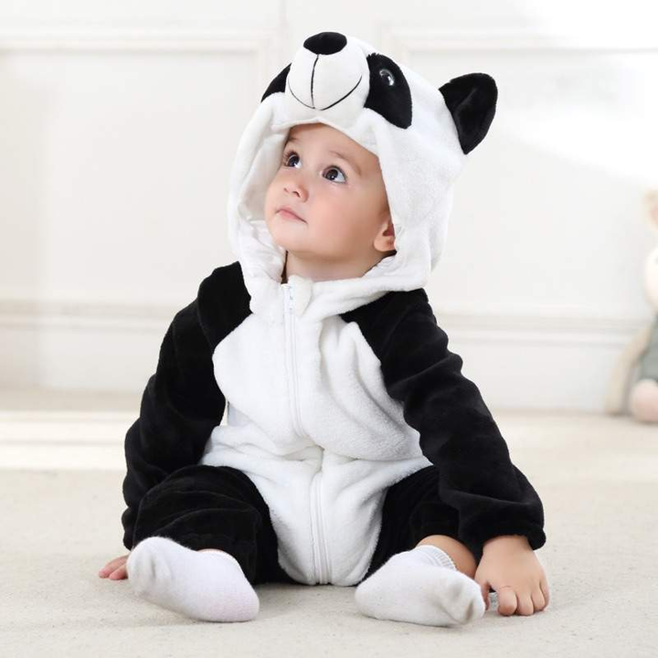 Pijama-Fantasia de Bichinhos de Plush para Bebês c/ Capuz - Ama Mamma