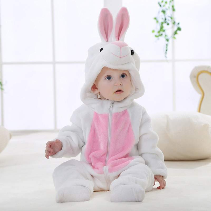 Pijama-Fantasia de Bichinhos de Plush para Bebês c/ Capuz - Ama Mamma