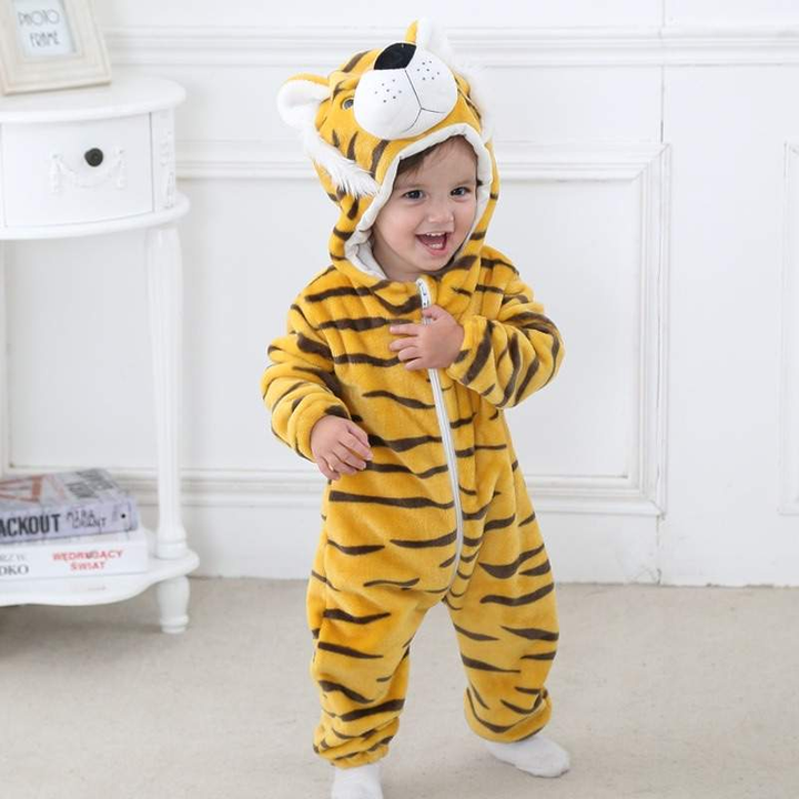 Pijama-Fantasia de Bichinhos de Plush para Bebês c/ Capuz - Ama Mamma