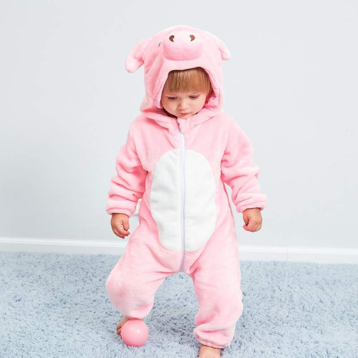 Pijama-Fantasia de Bichinhos de Plush para Bebês c/ Capuz - Ama Mamma