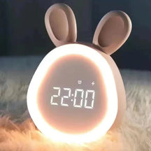 Despertador Infantil de Coelho com LED e Luz Noturna Ama Mamma