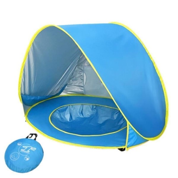 Tenda de Praia com Proteção UV e Mini Piscina para Bebê