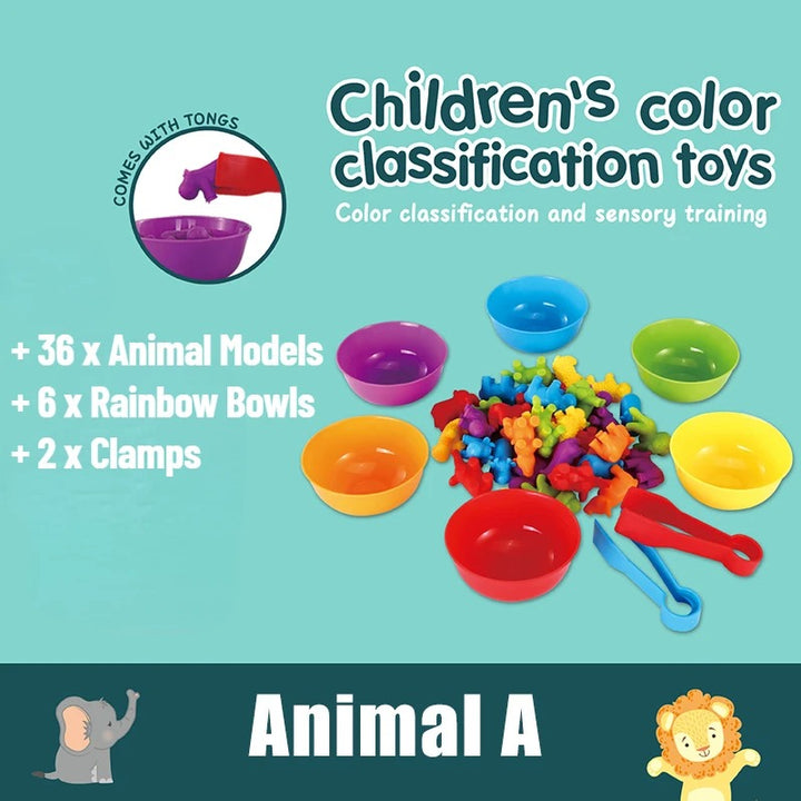 Brinquedo Sensorial Montessori - Correspondência de Cores - Ama Mamma