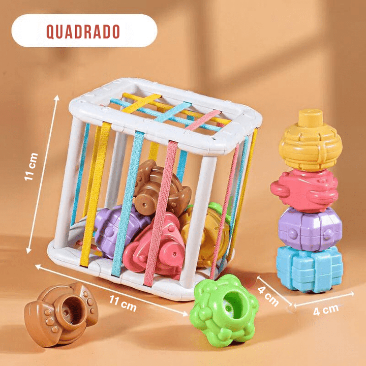 Brinquedos Montessoriano | Blocos de Forma Colorida - 0~36 meses - Ama Mamma