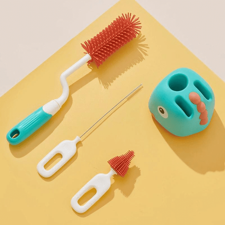 Escova de Mamadeira em Silicone | Kit 4 Peças - Ama Mamma