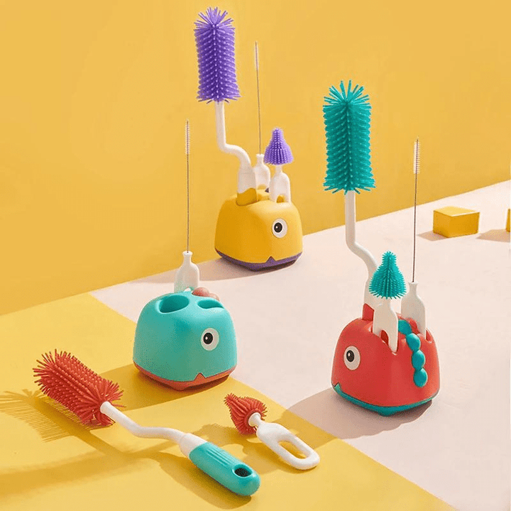 Escova de Mamadeira em Silicone | Kit 4 Peças - Ama Mamma