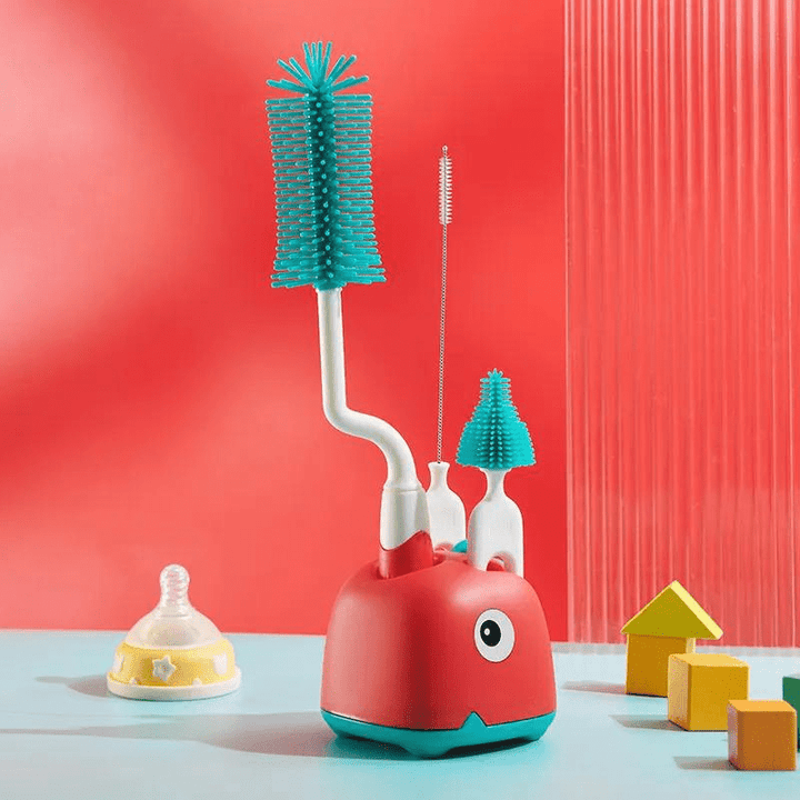 Escova de Mamadeira em Silicone | Kit 4 Peças - Ama Mamma