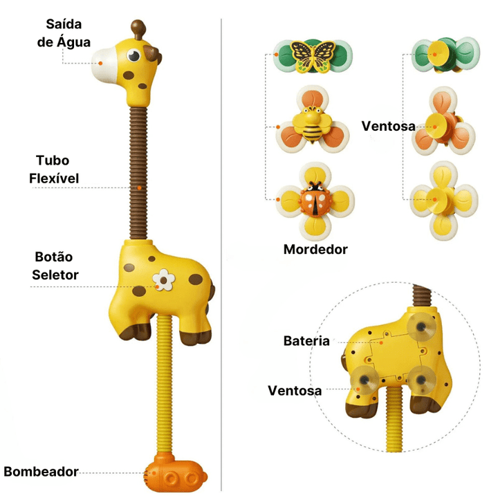 Brinquedos para Banho Divertido | Gira Shower - 6+Meses - Ama Mamma